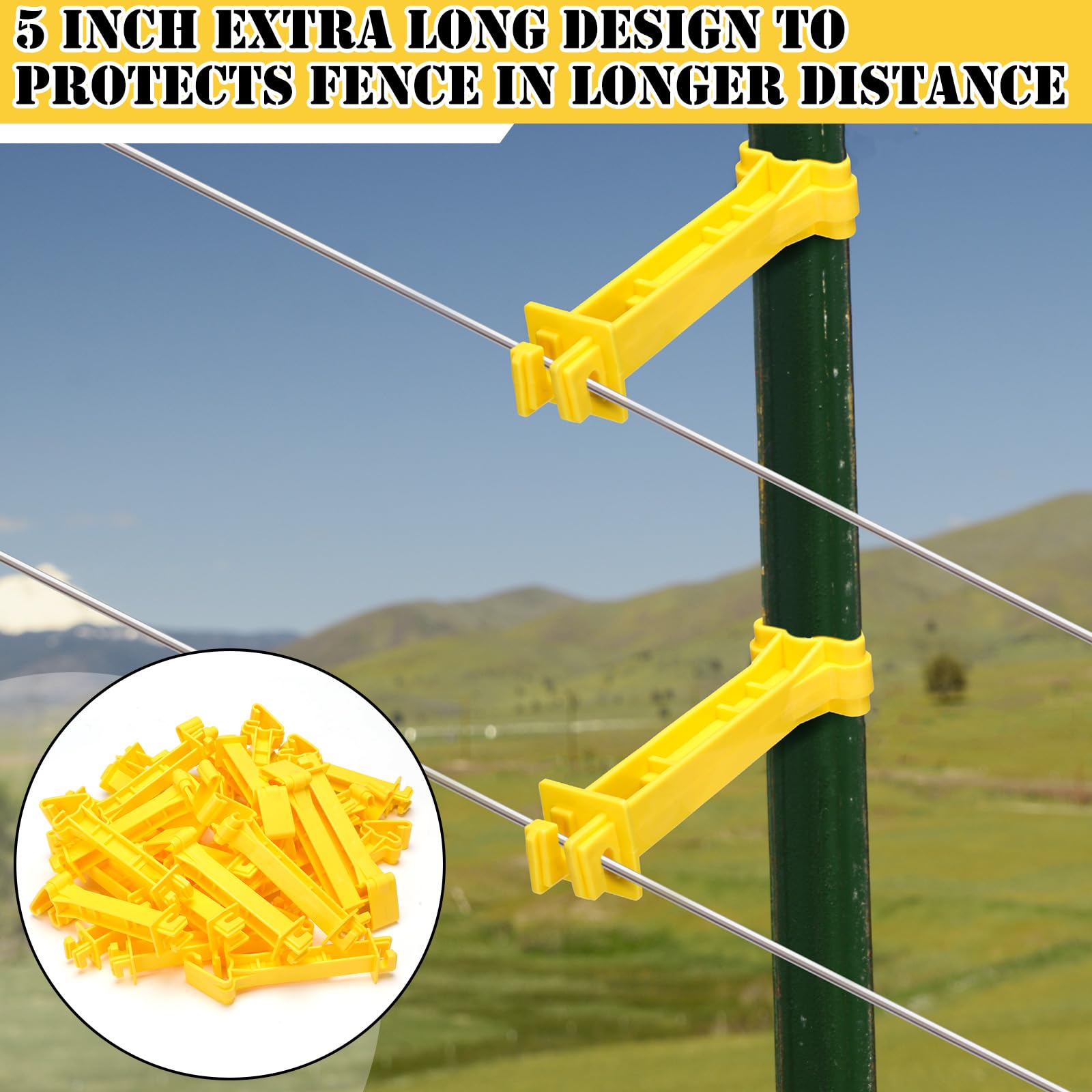 Pangda insulator beside ruler showing 5-inch extension for spacing