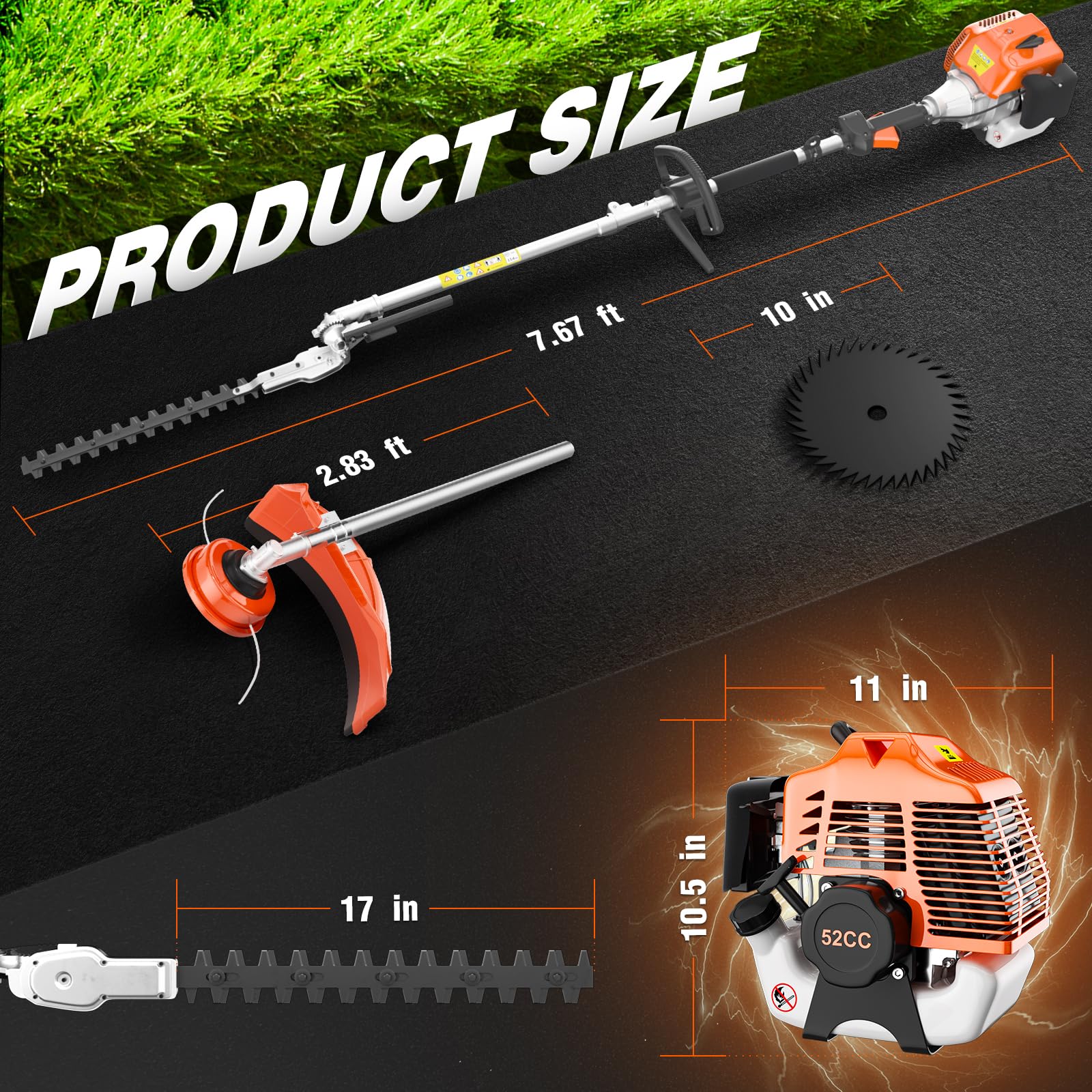 Panghuhu88 string trimmer head detail showing clean edging capability