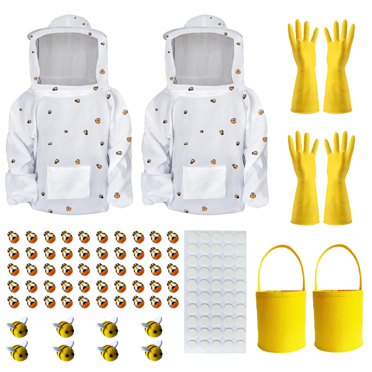 PANMAX front view of two bee jackets showing full coverage and quick wear benefit