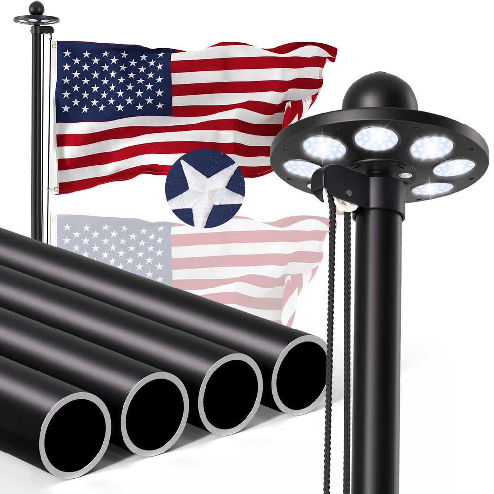 Panopole front view assembled pole showing durable structure and curb appeal