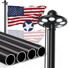 Panopole front view assembled pole showing durable structure and curb appeal