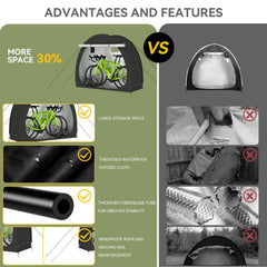 PANTAZO bicycle rack inside tent organizing bikes for neat storage