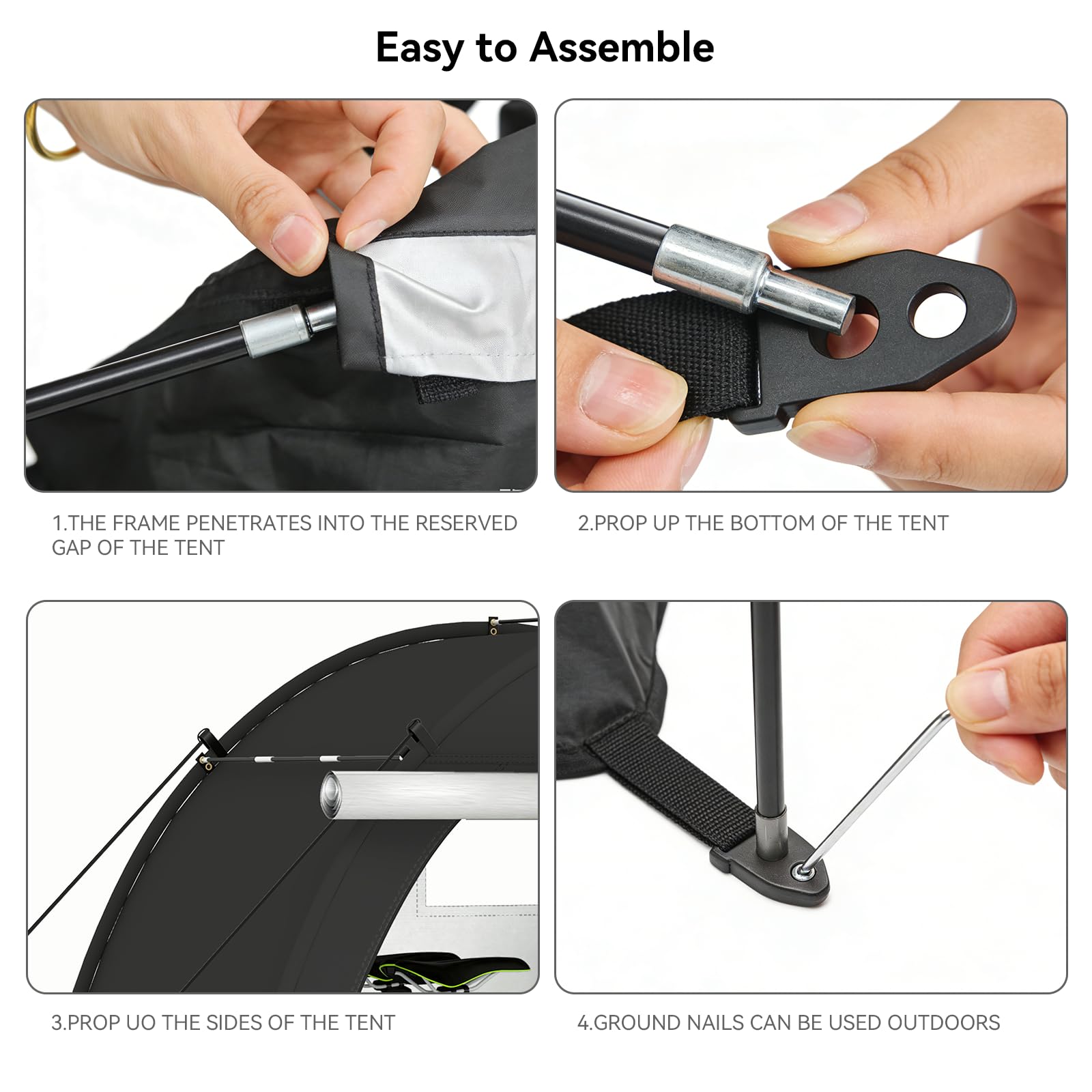 PANTAZO fiberglass pole and frame assembly providing wind-resistant stability