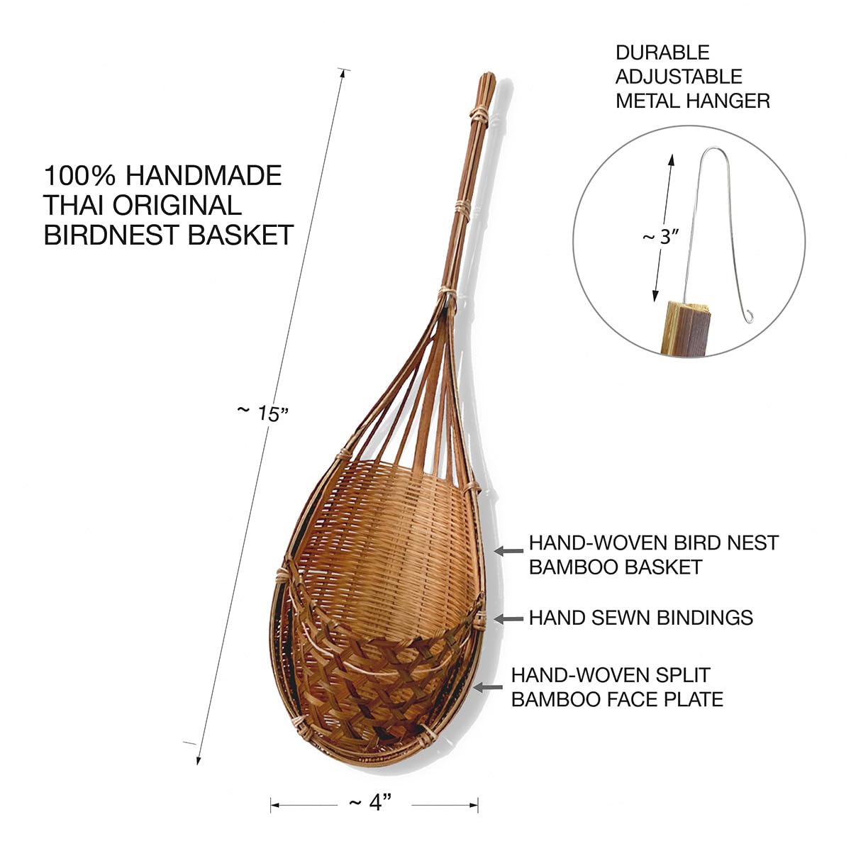 PANWA hanging basket in use with orchid demonstrating attractive draping benefit