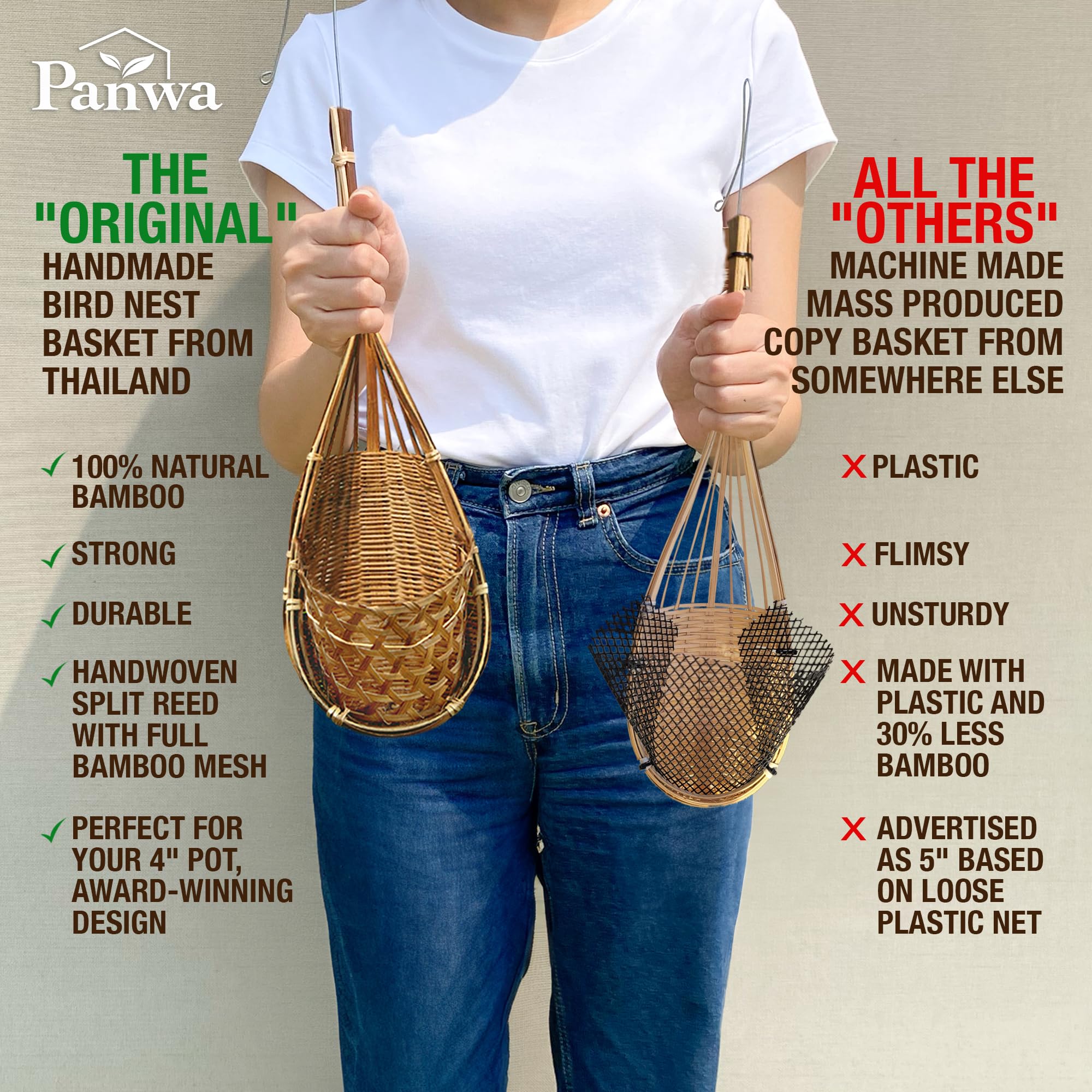 PANWA size comparison with hand showing scale and selection guidance benefit