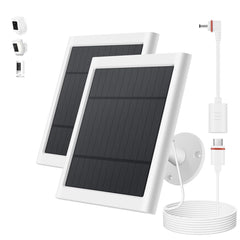 Paodekua front view of both solar panels showing slim profile and mounting