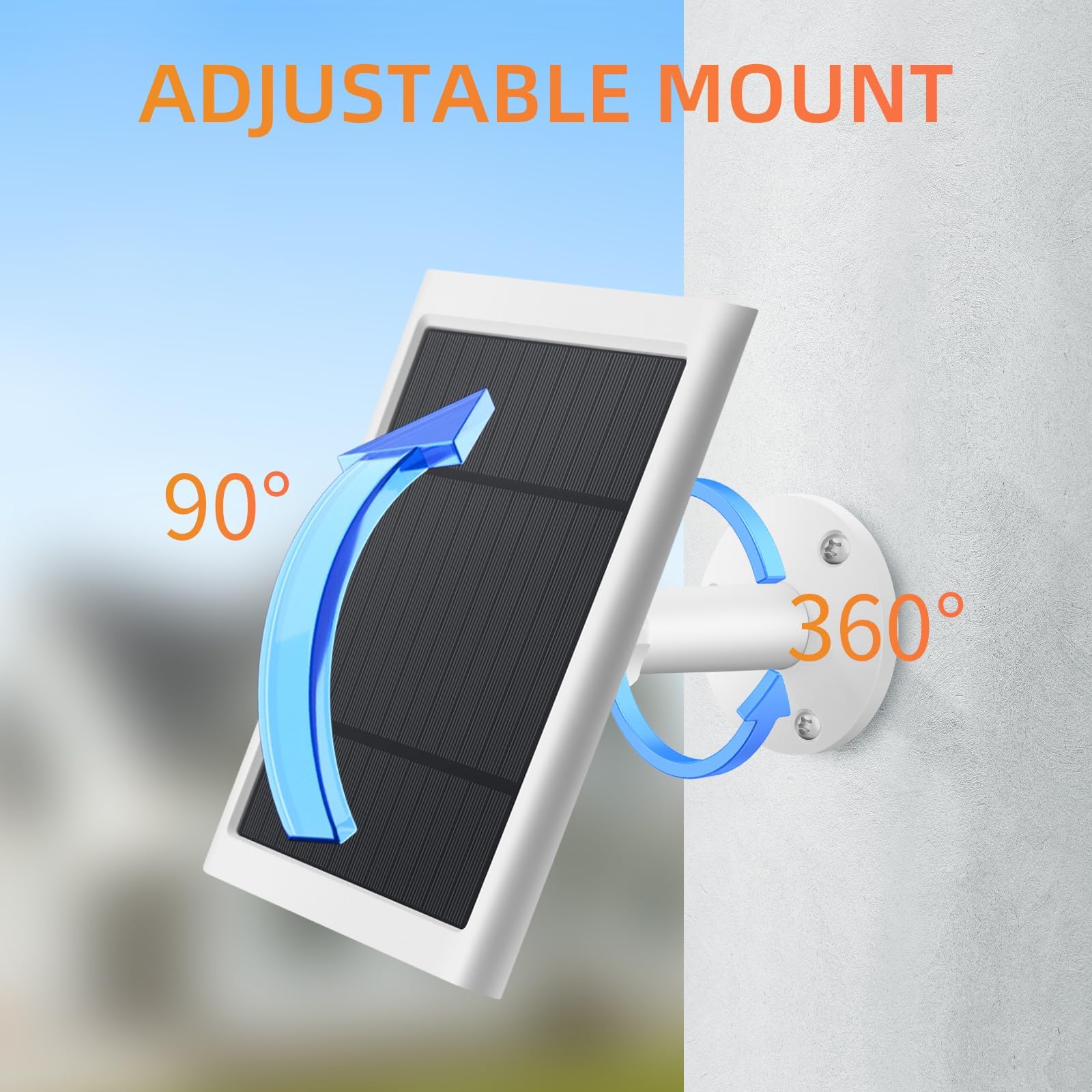 Paodekua solar panel installed on home eave powering Ring camera showing long-term reliability