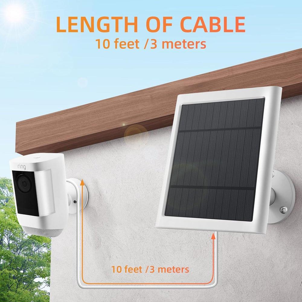 Paodekua panel mounted on exterior wall angled to sun offering continuous trickle charge