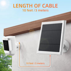 Paodekua panel mounted on exterior wall angled to sun offering continuous trickle charge