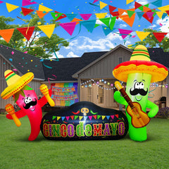PARAYOYO front view of Cinco de Mayo inflatable banner bright outdoor focal point