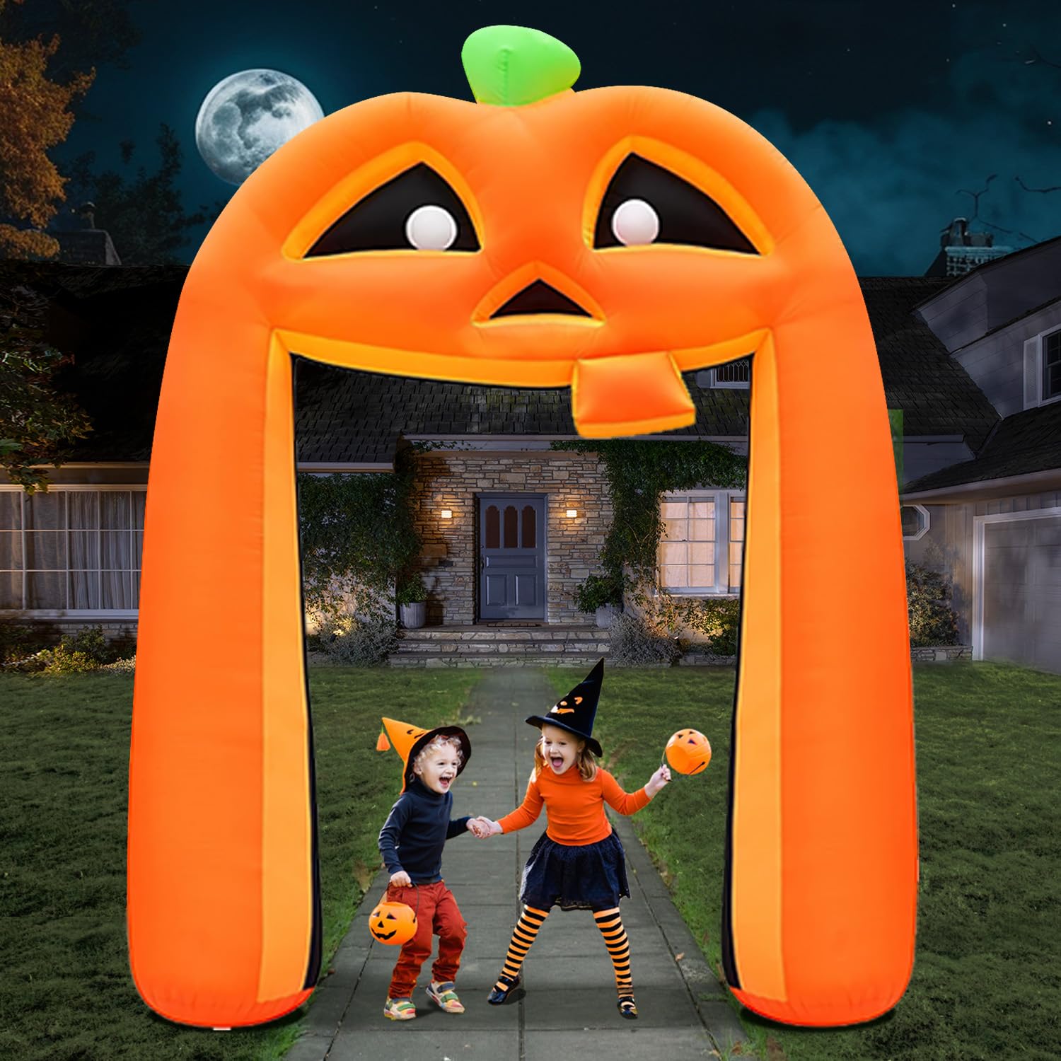 PARAYOYO front view of pumpkin archway showing bold entrance and curb appeal