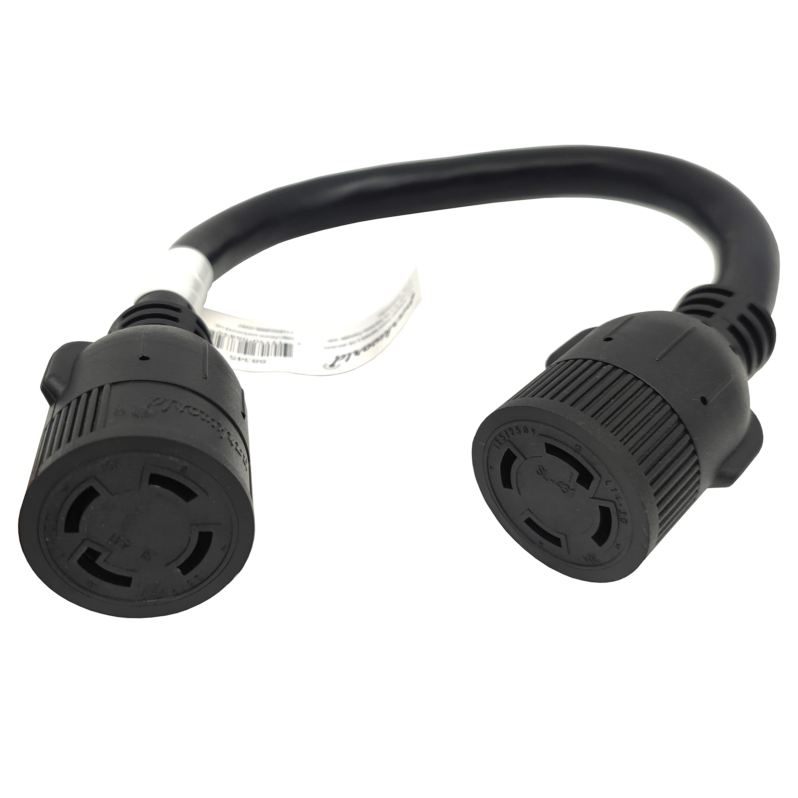 Parkworld front view of L14-30R female-to-female adapter shows compact twist-lock benefit