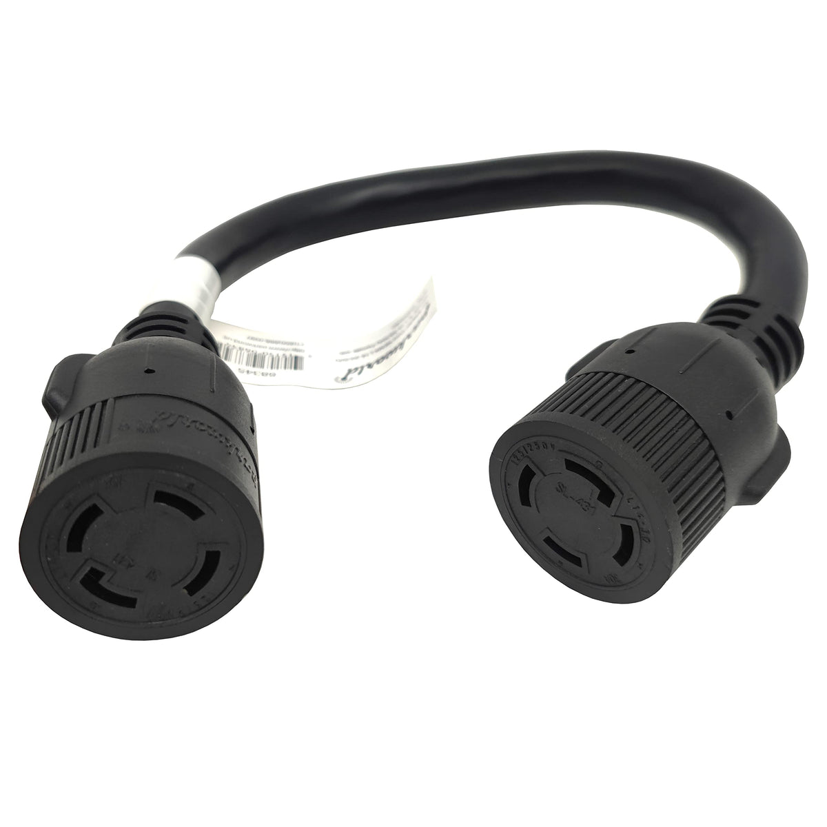 Parkworld front view of L14-30R female-to-female adapter shows compact twist-lock benefit