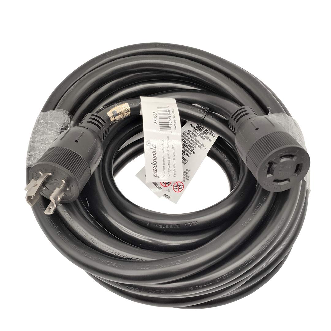 Parkworld product label showing model, UL listing and electrical specifications