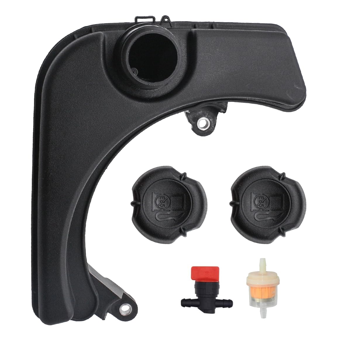 Partman fuel tank front view showing shape and fit benefit