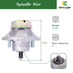 Parts Camp bearing detail highlighting double-sealed bearings for smoother rotation and durability