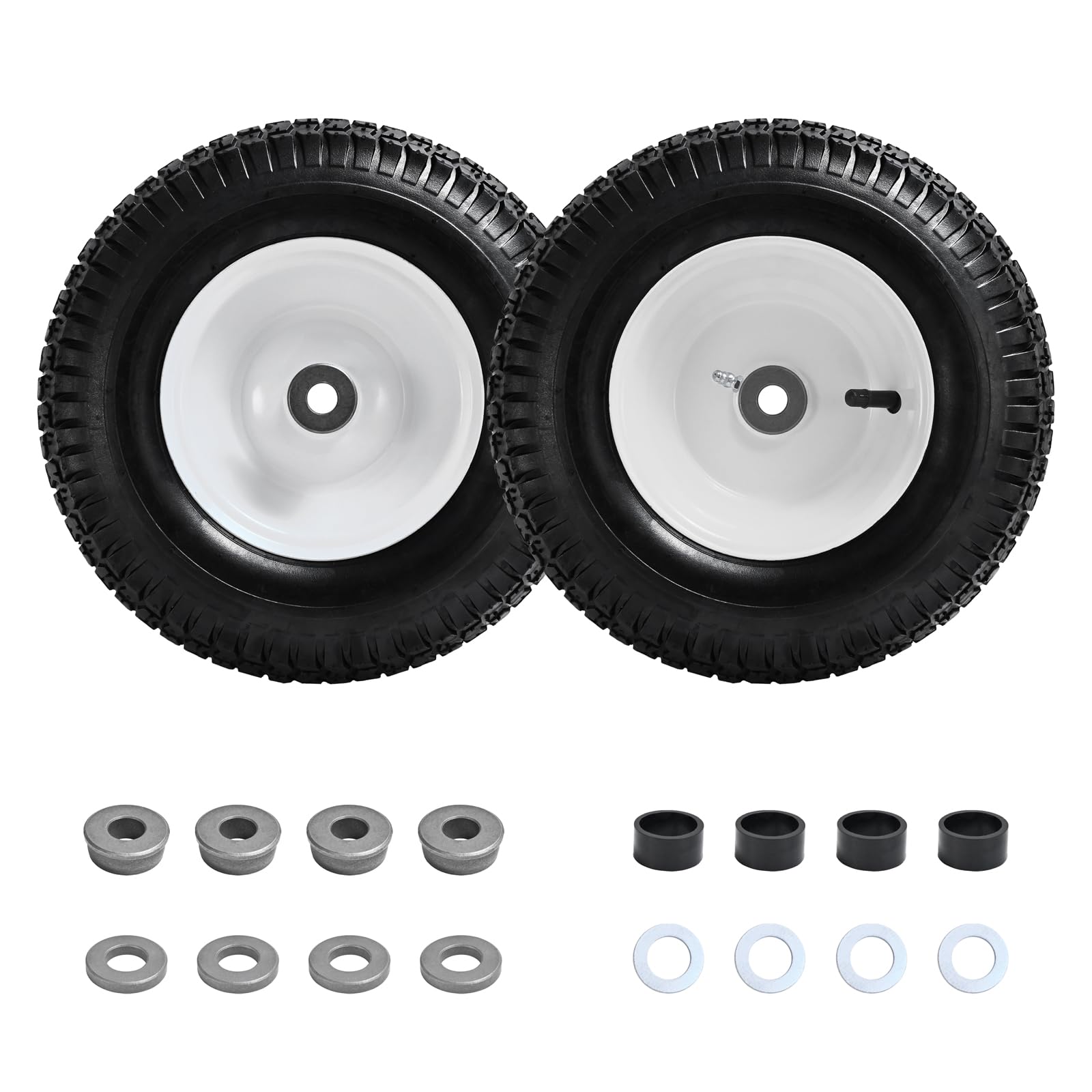 Parts Camp front view wheel assembly showing full tire and hub, ready to install