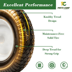 Parts Camp hub and bearing detail highlighting included bearings for secure axle fit