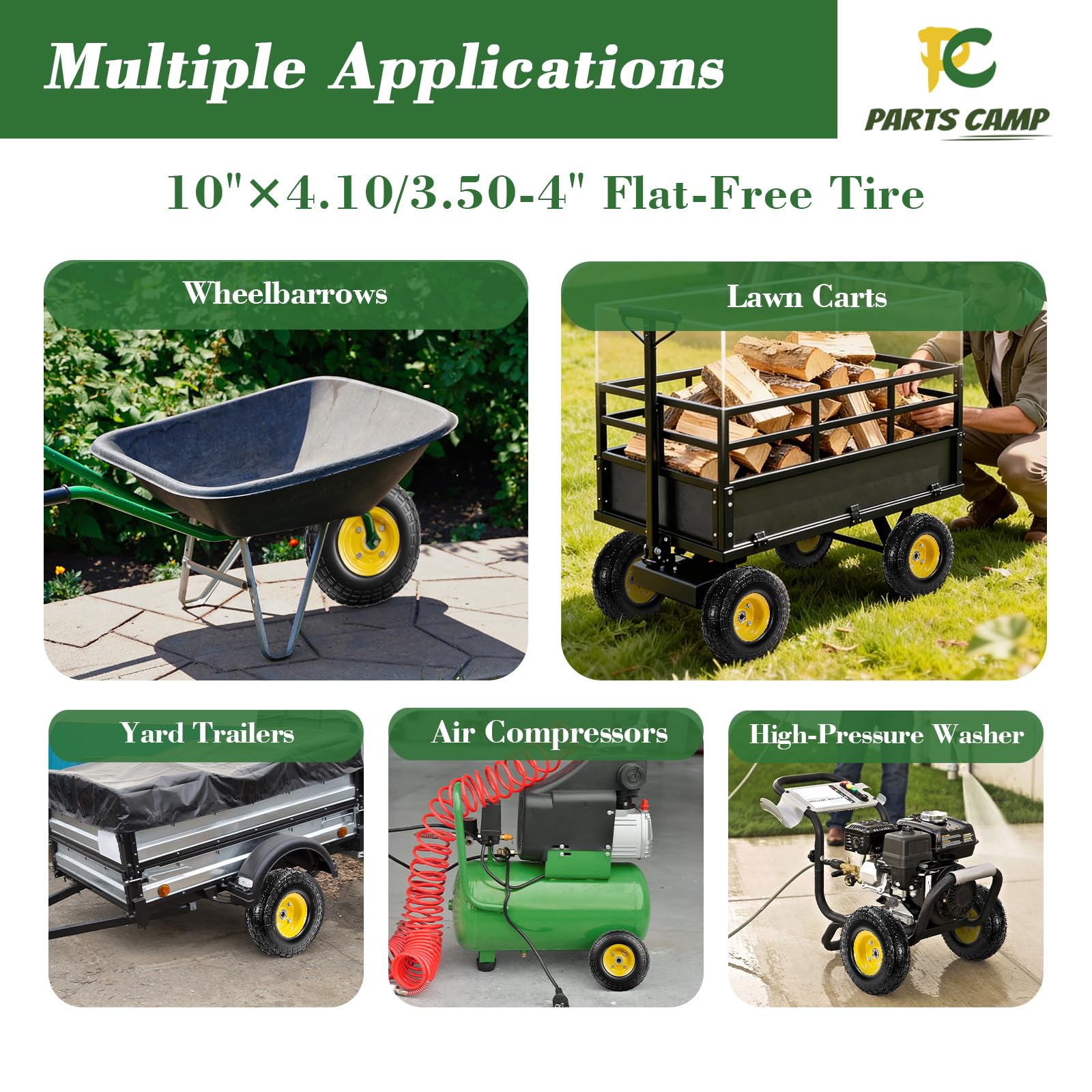 Parts Camp loading demo with garden supplies showing load capacity and stability