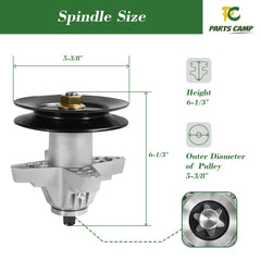 Parts Camp preinstalled pulley side view ensuring correct belt alignment and smooth rotation
