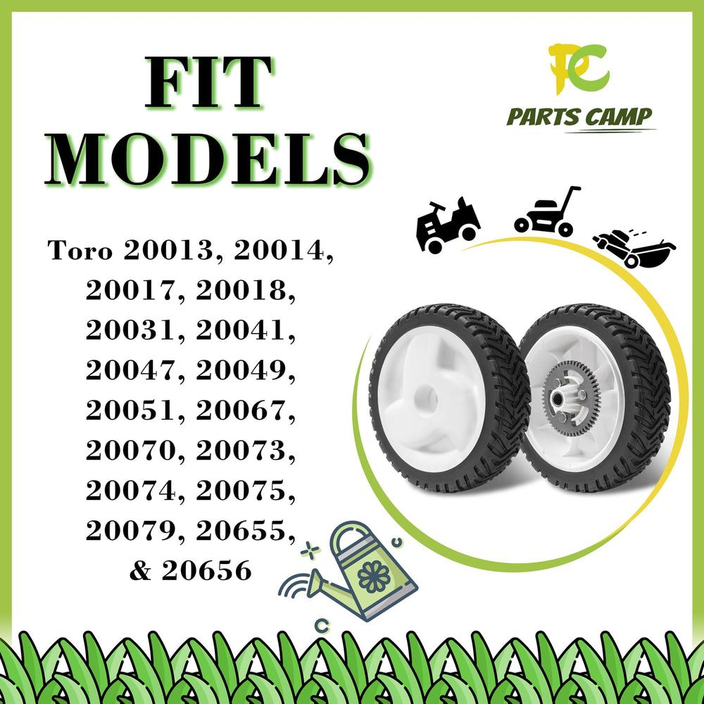 Parts Camp wheel beside ruler showing scale for quick size verification before purchase