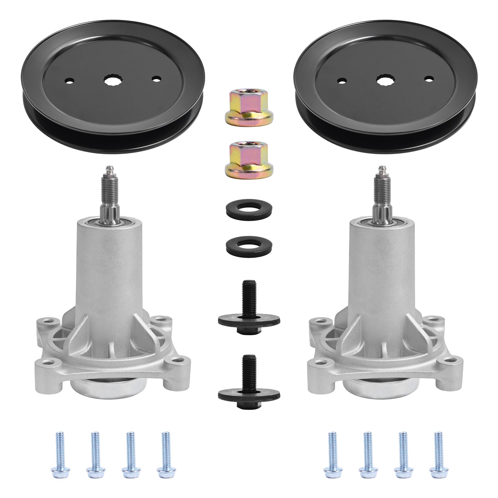 Parts Camp front view of spindle assembly showing durable housing and fitment benefit