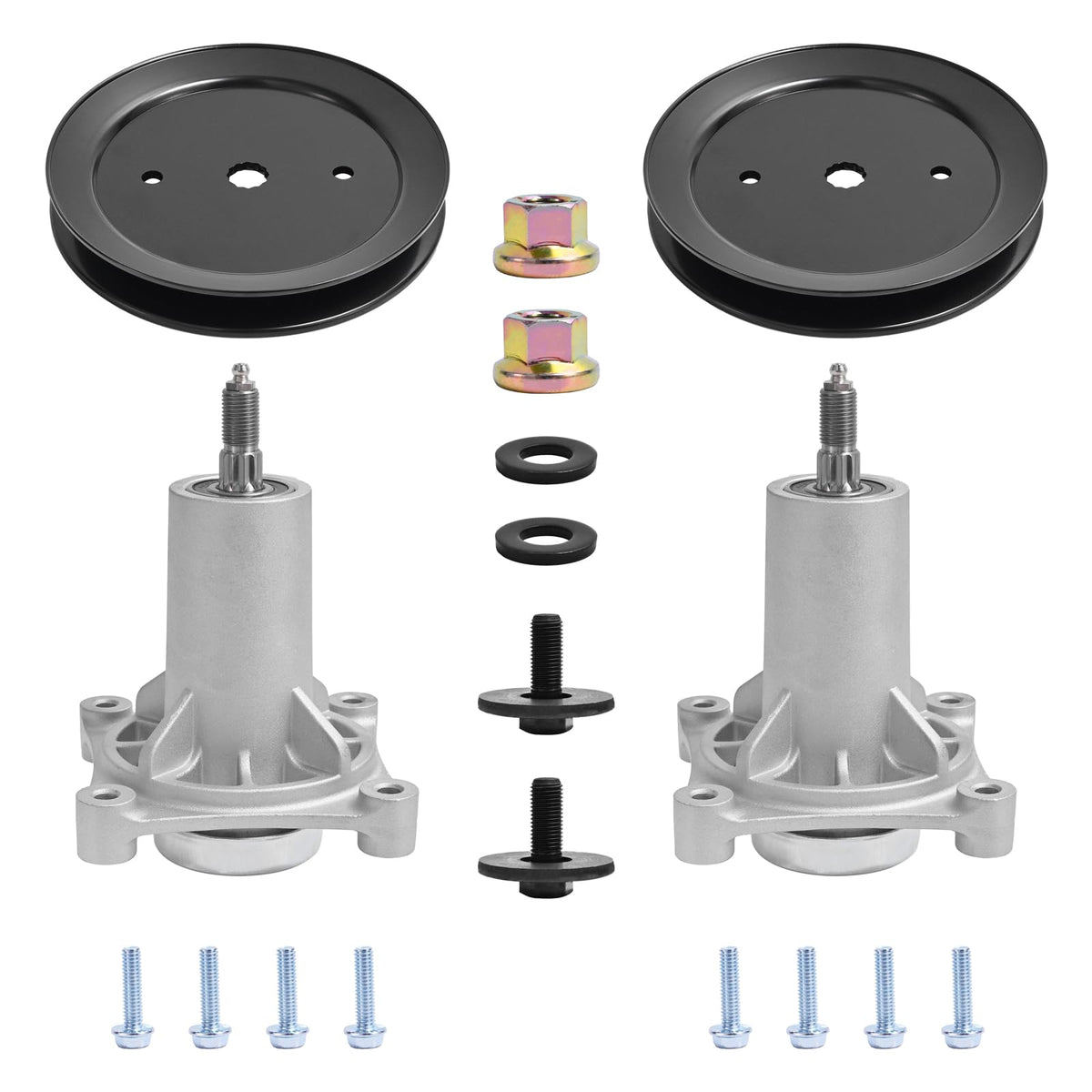 Parts Camp front view of spindle assembly showing durable housing and fitment benefit