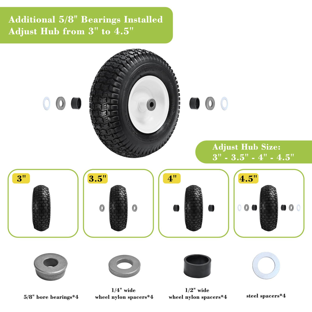 Parts Camp wheel installed on riding mower demonstrating improved ride comfort