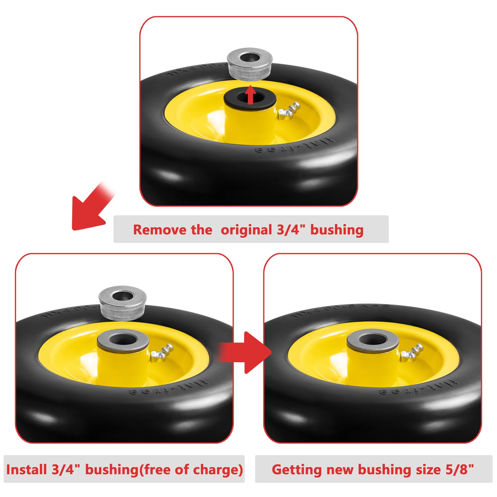 Parts Camp included bushings and spacers arranged for immediate installation