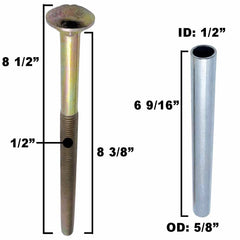 Parts 4 Outdoor close-up of wheel hub and 5/8 inch bore for accurate fit