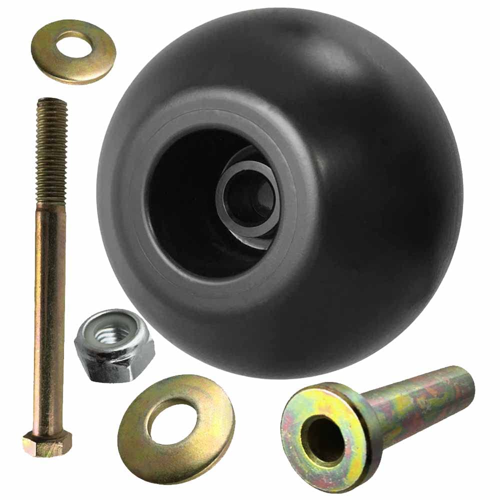 Parts 4 Outdoor wheel installed on mower deck showing restored alignment and stability