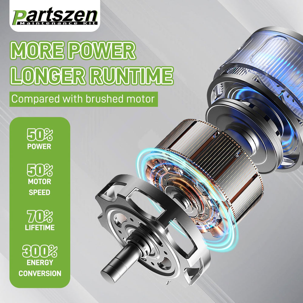 partszen carburetor mounted on a saw demonstrating restored starting reliability