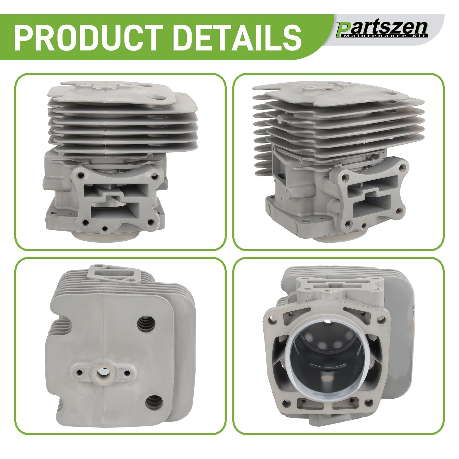 partszen cylinder piston piston detail highlighting ring grooves and fit benefit