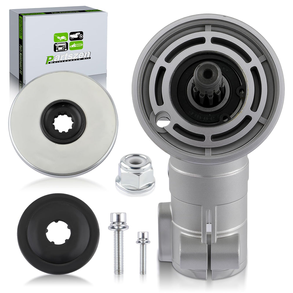 partszen gearbox front view showing mounting points and fit for Husqvarna, ensures correct alignment