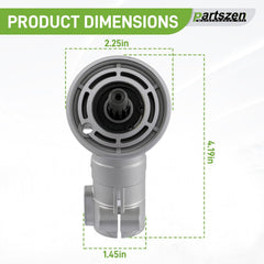 partszen gearbox side showing label and bolt locations for accurate OEM-style installation
