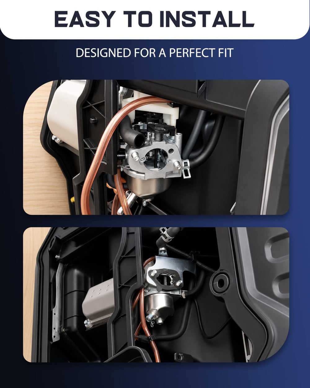 partszen Huayi carburetor installed on Predator 3500W generator demonstrating fitment
