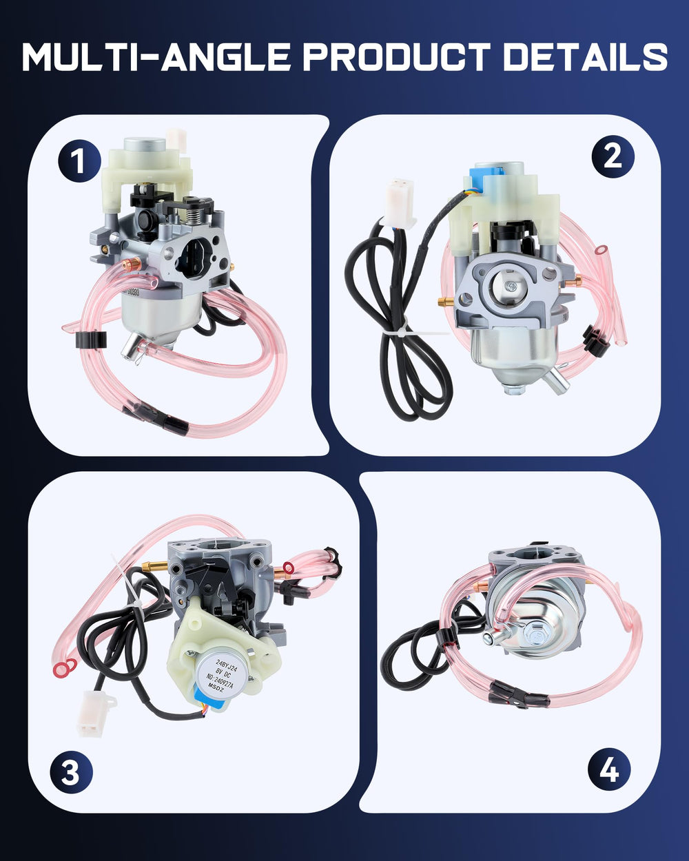 partszen Huayi carburetor next to ruler showing compact size for easy replacement