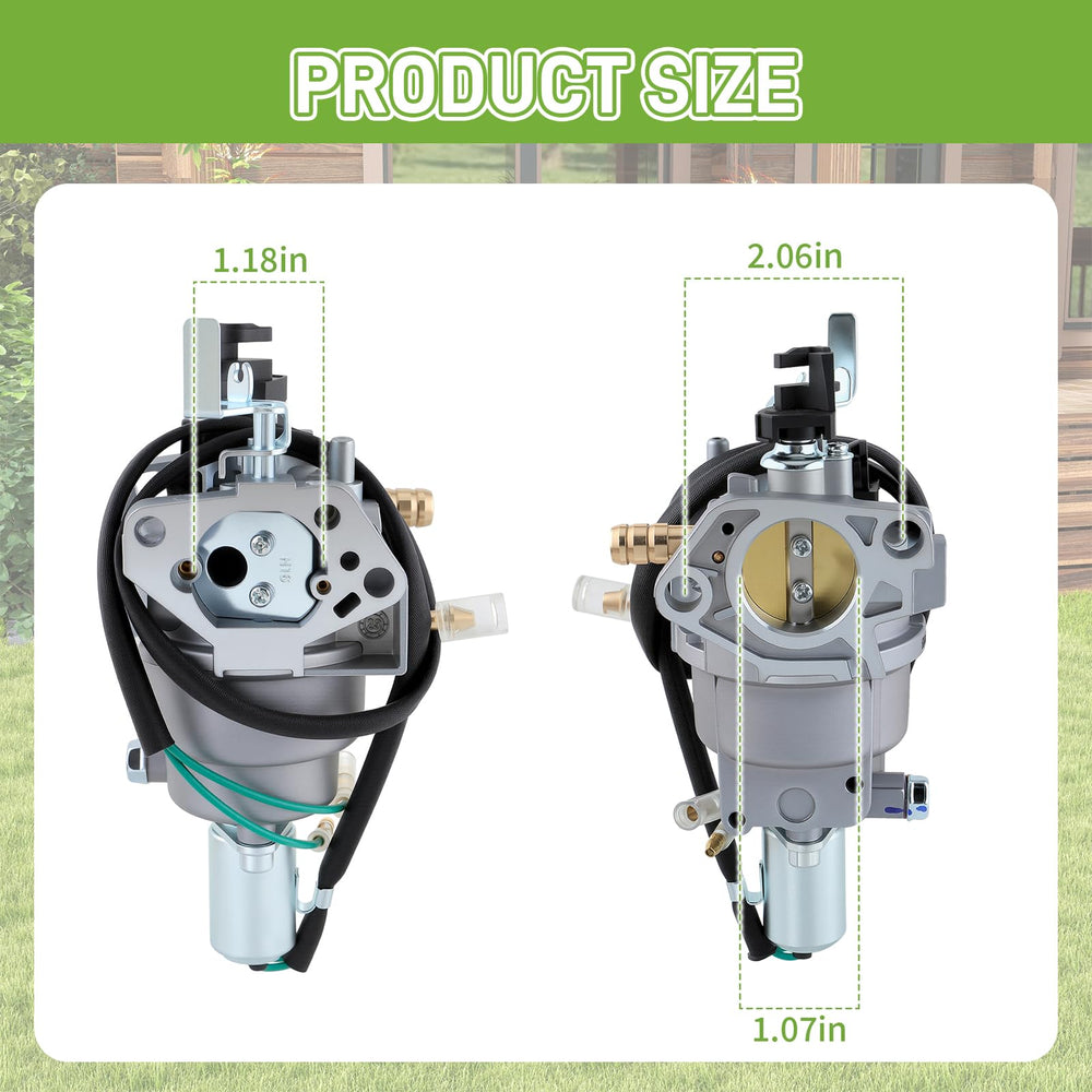 partszen HUAYI carburetor side profile highlighting compact aluminum body and durable construction