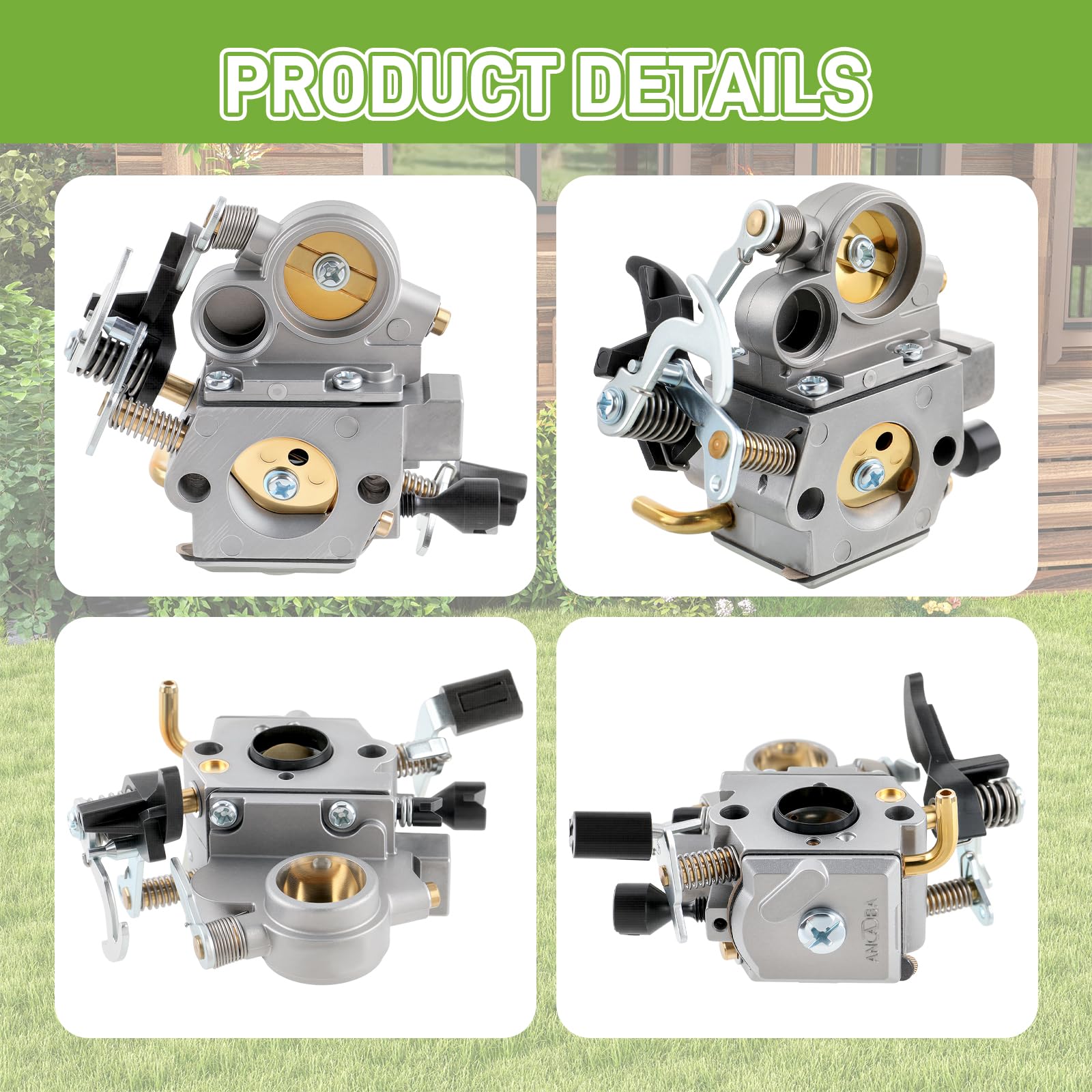 partszen carburetor next to ruler showing compact size and accurate dimensions for compatibility