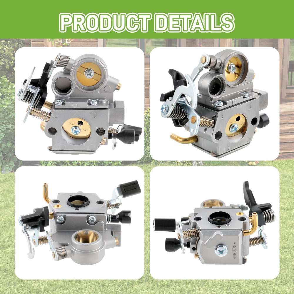 partszen carburetor next to ruler showing compact size and accurate dimensions for compatibility