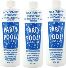 Party Pool front label showing product name and bright blue effect benefit