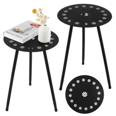 Party Zealot front view of two black round tables showing modern design and durability