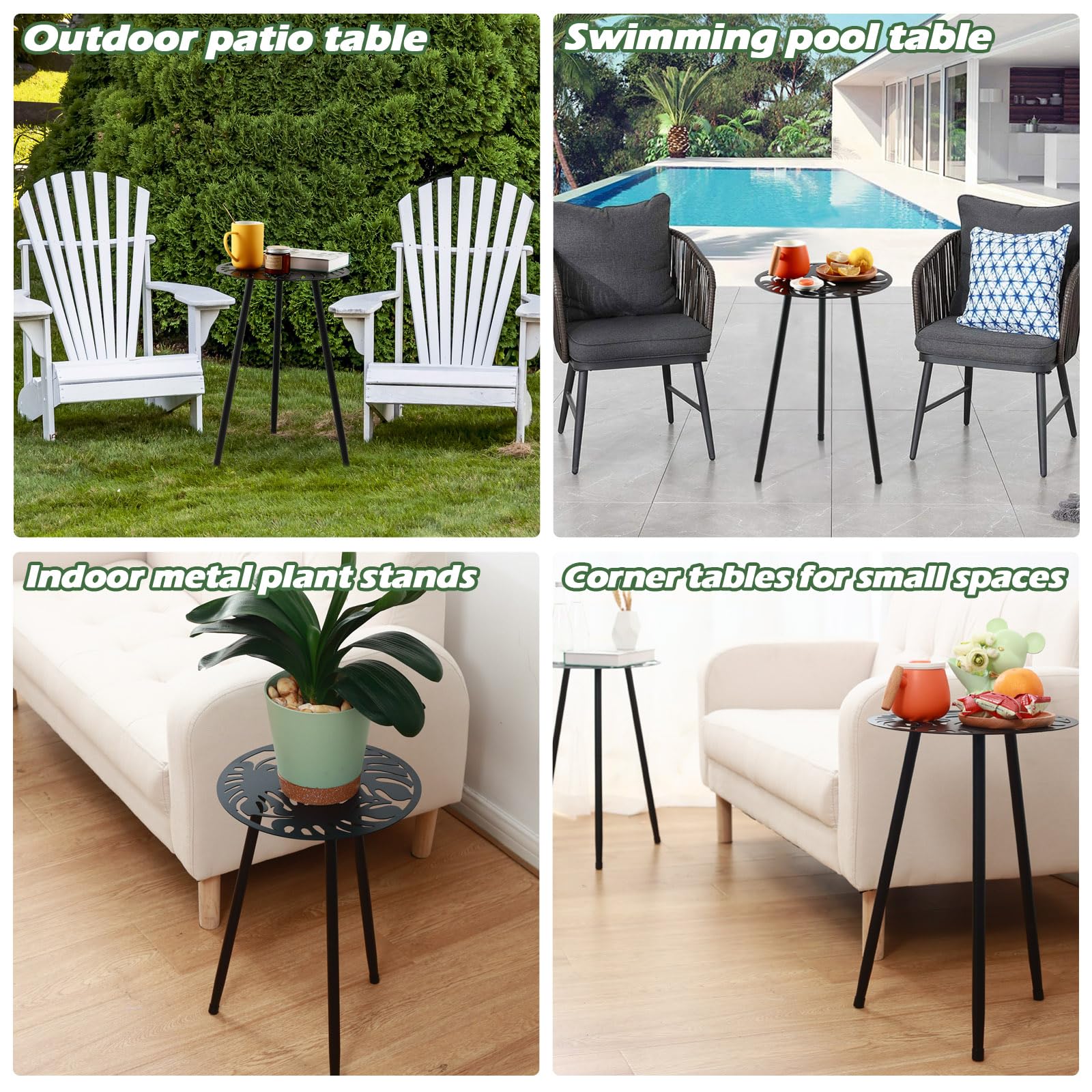 Party Zealot table next to chair for scale, shows compact functional height