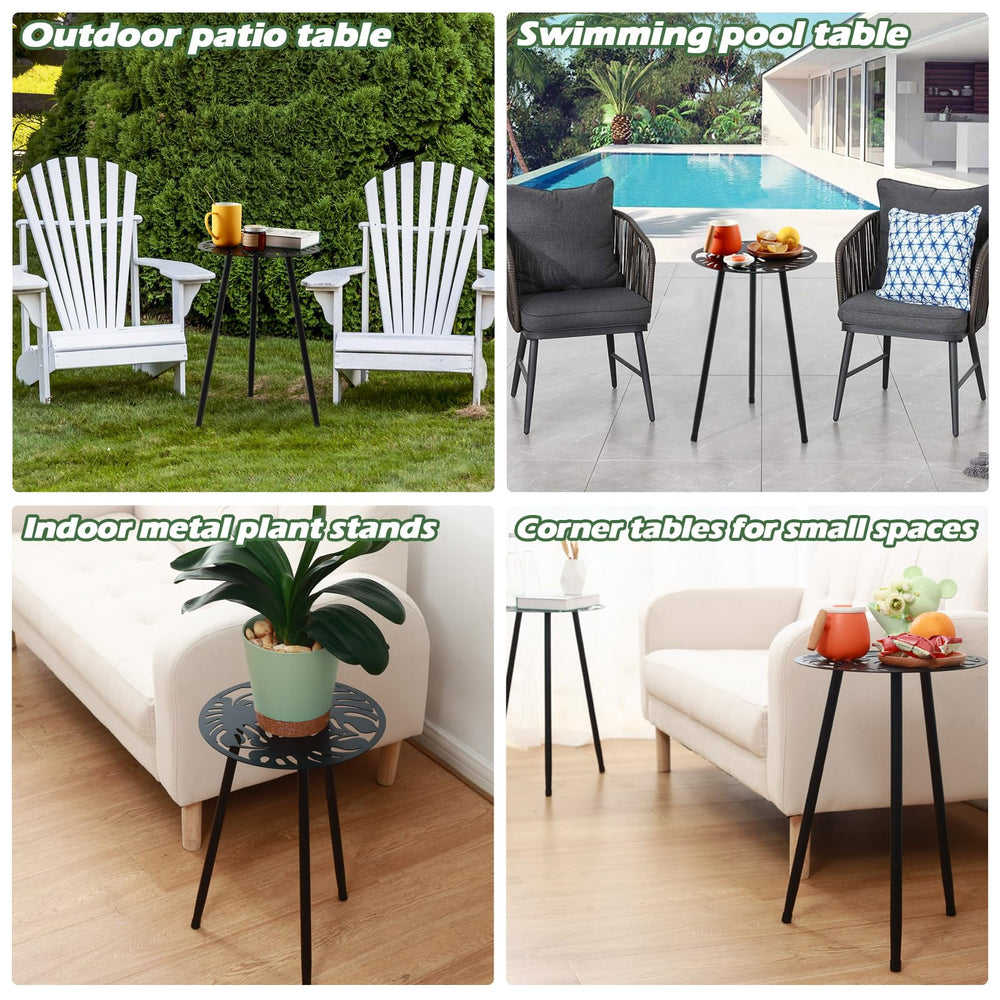 Party Zealot table next to chair for scale, shows compact functional height