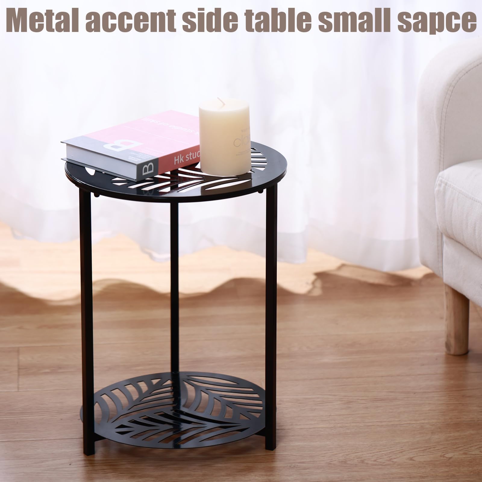 Party Zealot table beside a chair to show scale and space-saving dimensions