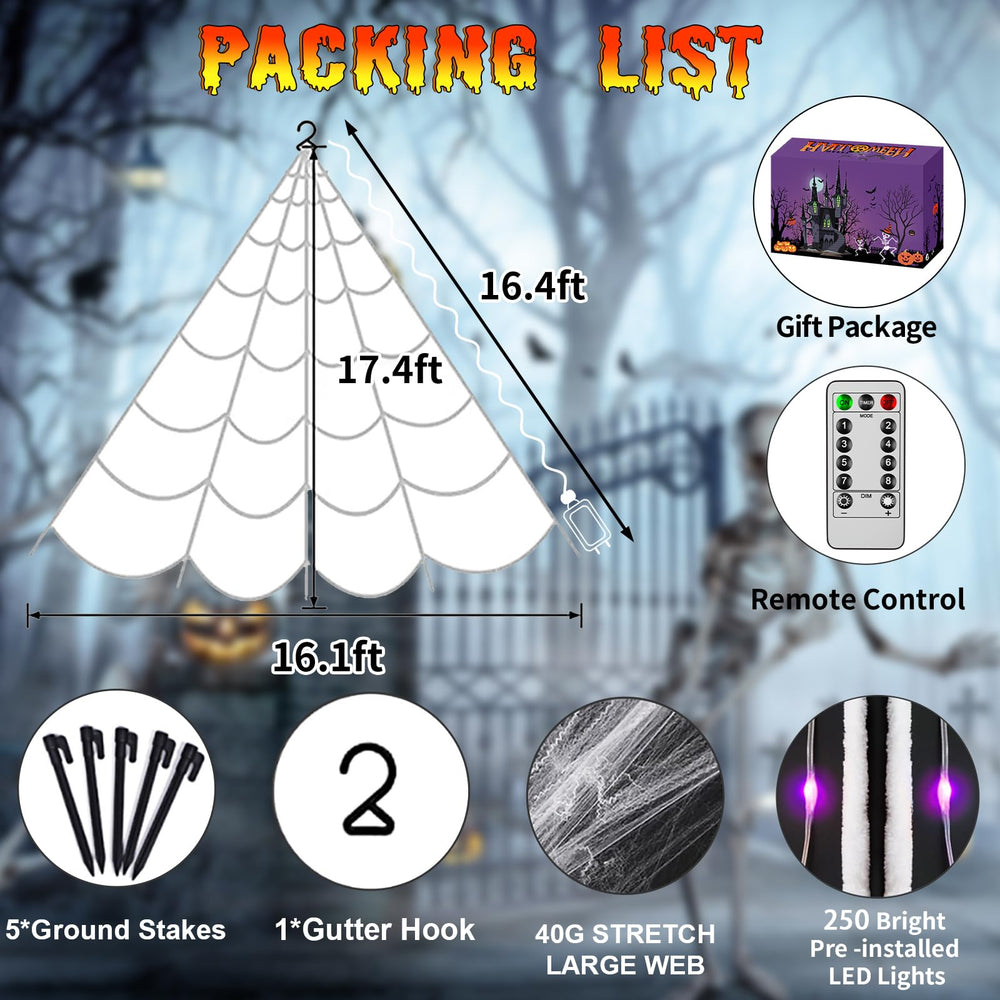 partyMoonet installed yard display at night delivering eye-catching haunted-house atmosphere