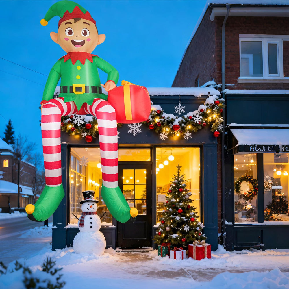 Partyotu inflatable in yard offering scale against a house