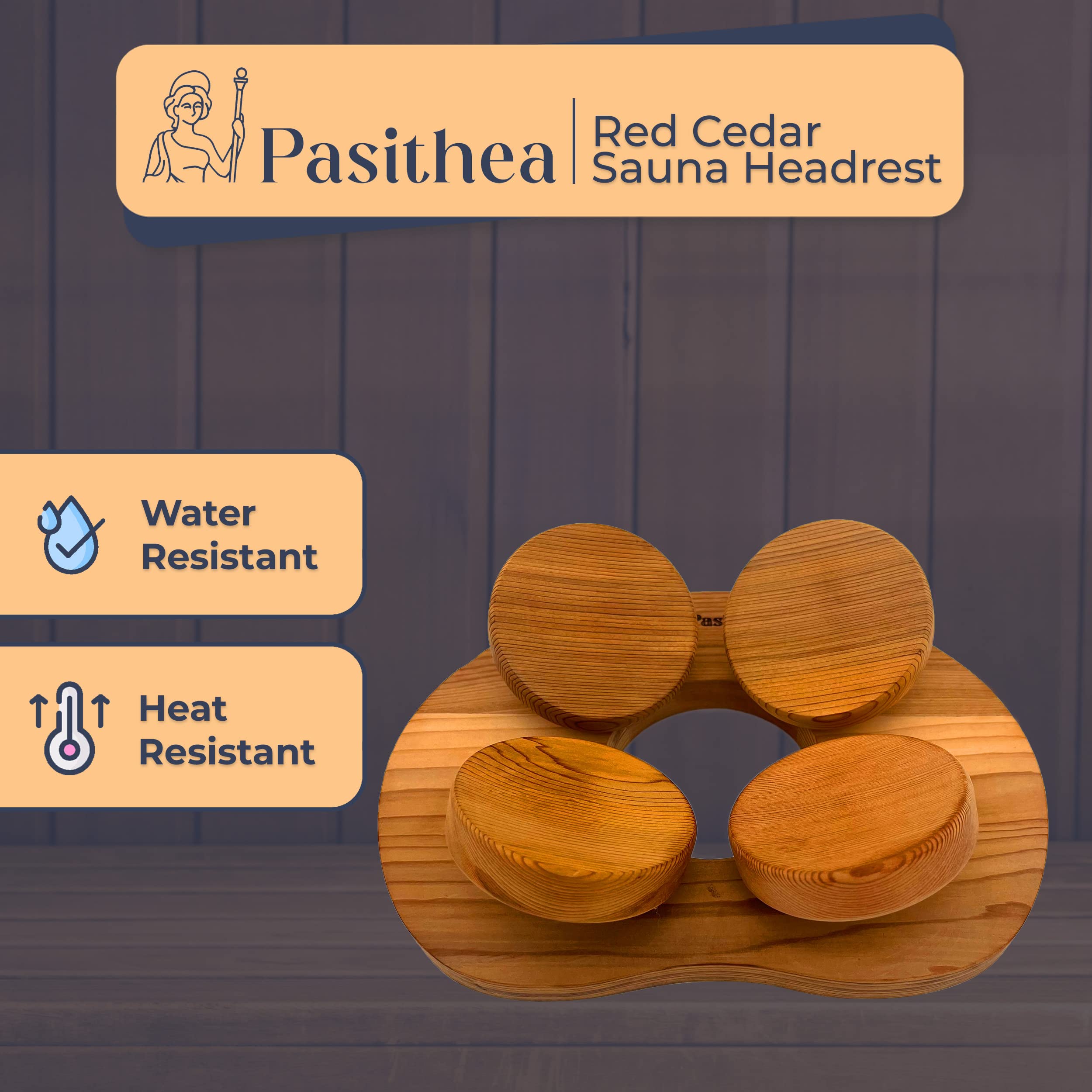 Pasithea close-up of adjustable cedar discs highlighting custom support