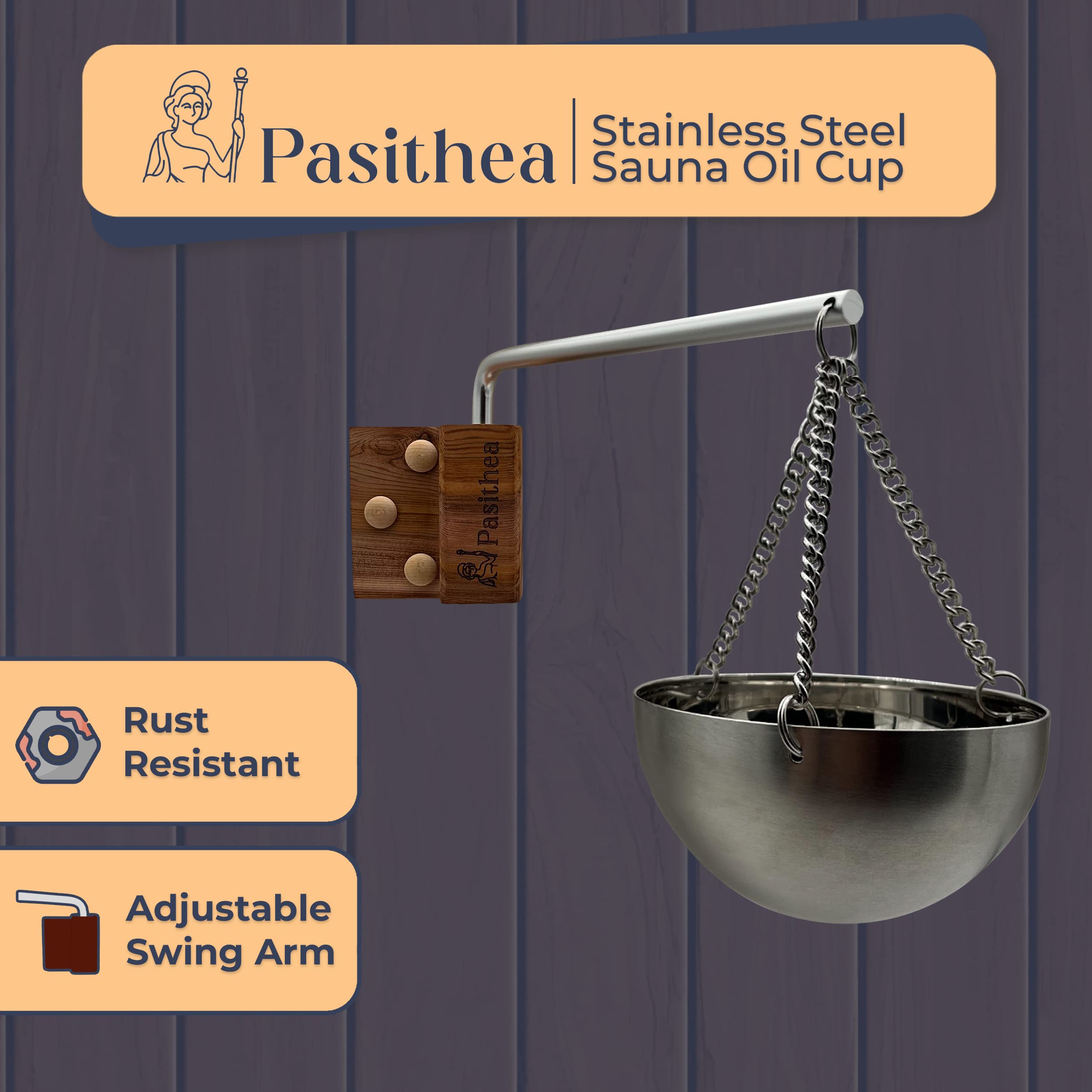Pasithea cup close-up of stainless steel texture highlighting rust-resistant finish