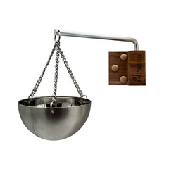 Pasithea stainless steel sauna oil cup front view showing clean design and durability